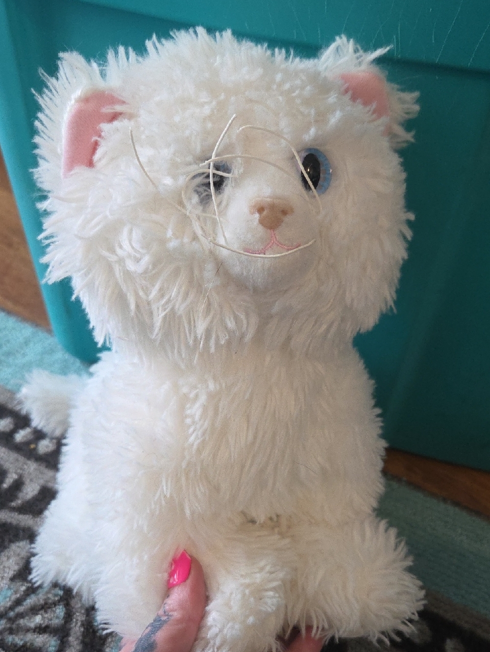LAST CHANCE Build-A-Bear White Plush Tag with Pink Accent